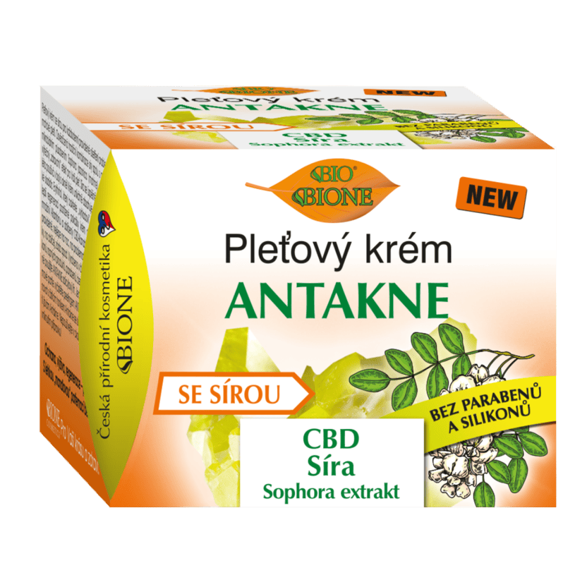Antakne pletovy krem so sirou a CBD Bione 51ml