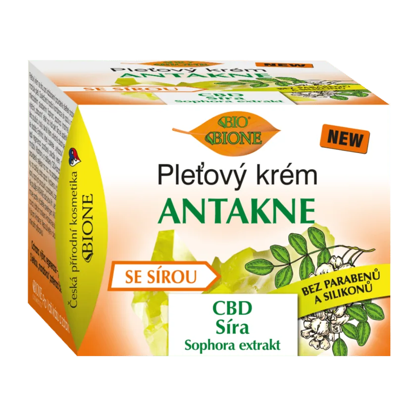 Antakne pletovy krem so sirou a CBD Bione 51ml