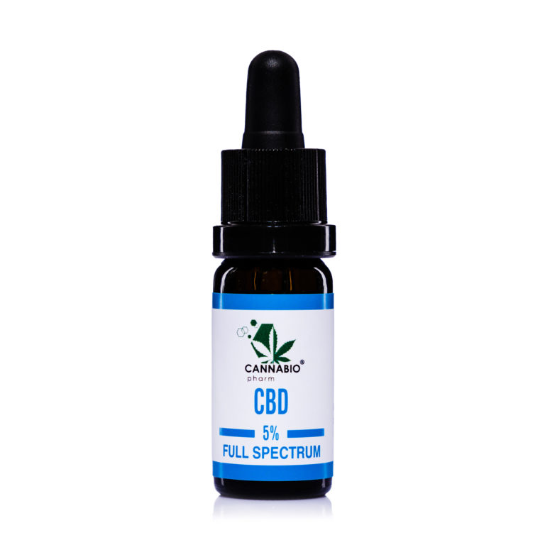 CANNABIO CBD kvapky 5 Full Spectrum