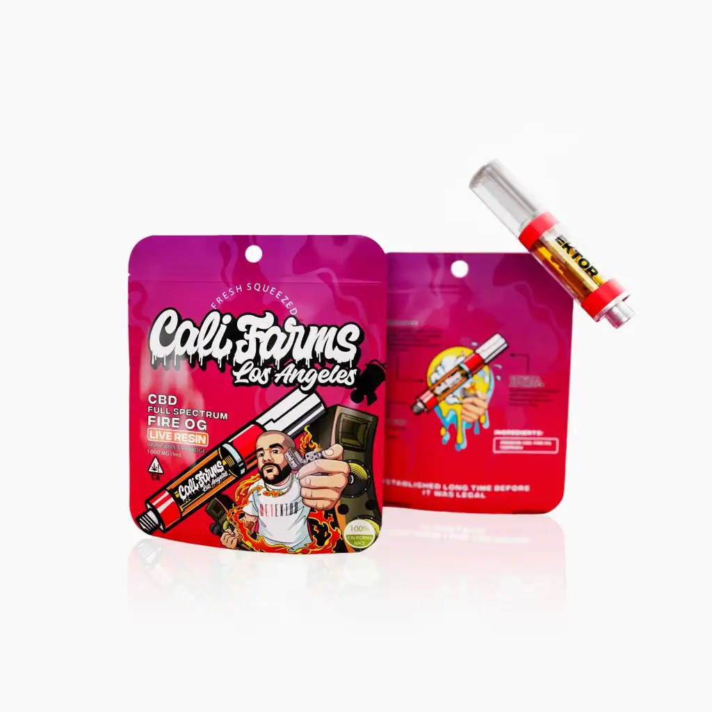 CBD cartridge Fire OG LIVE RESIN Cali Farms 1ml by EKTOR
