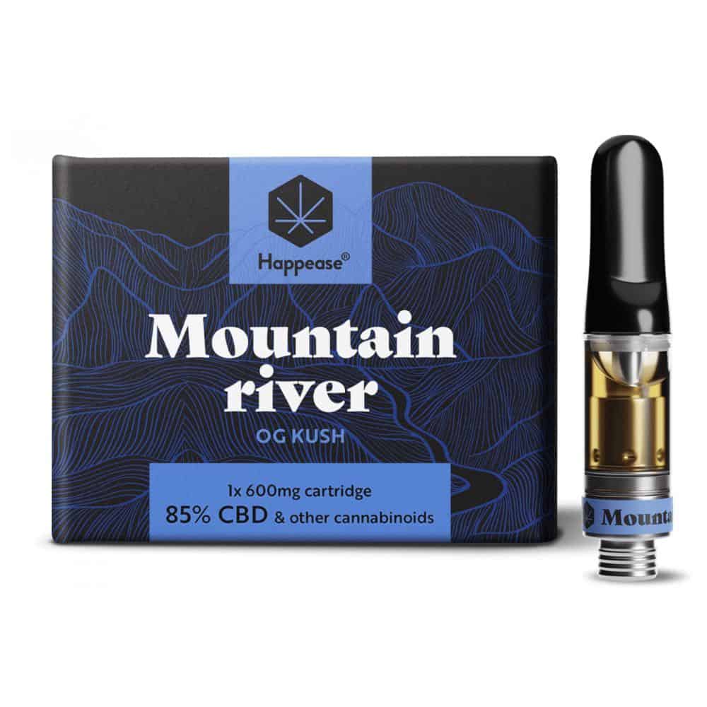 CBD cartridge Mountain River Happease 85 OG Kush