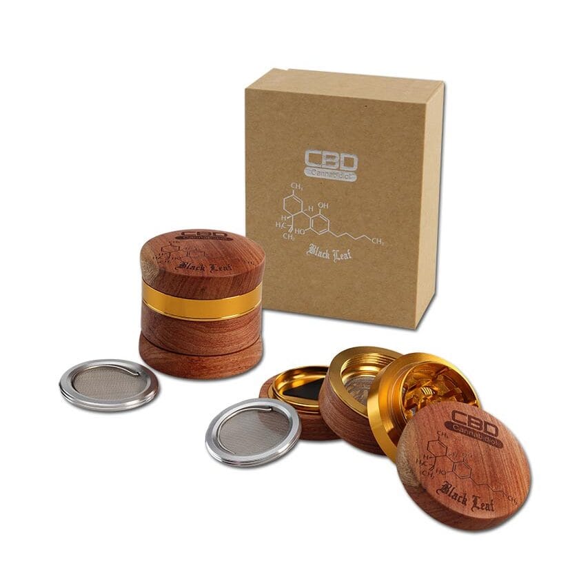 Drvicka z hlinika a dreva s CBD motivom 4 dielna e1758013489933