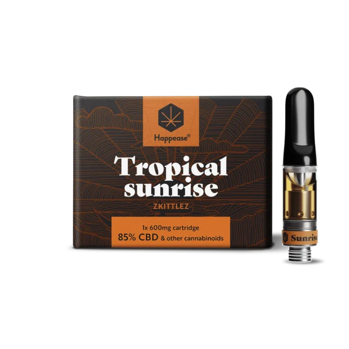 Happease CBD cartridge Tropical Sunrise 85 2x 500mg Zkittlez