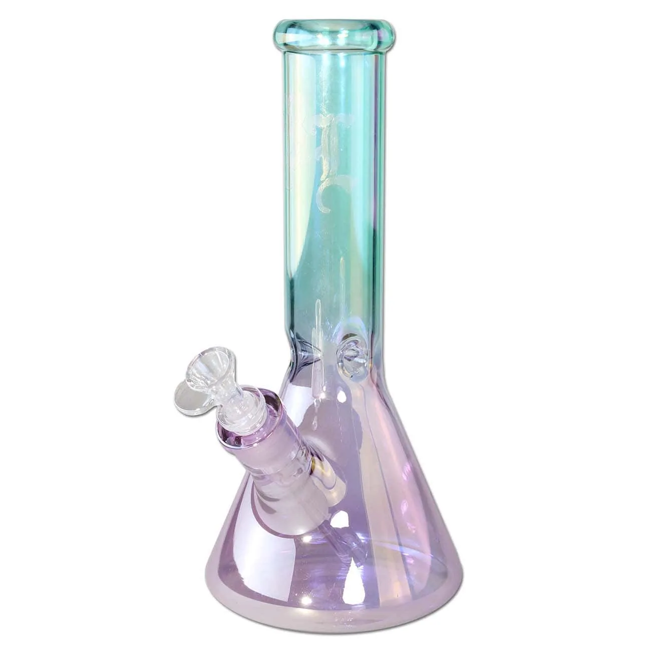 Sklenene bongo Black Leaf Beakerbong Ice 30cm