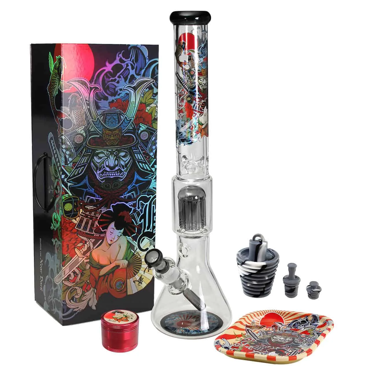 Sklenene bongo Black Leaf RONIN GEISHA 1