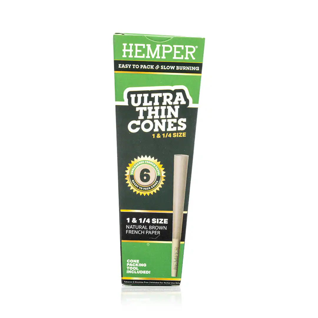 Super tenké papierové dutinky HEMPER (1&1/4) 6ks HNEDÉ