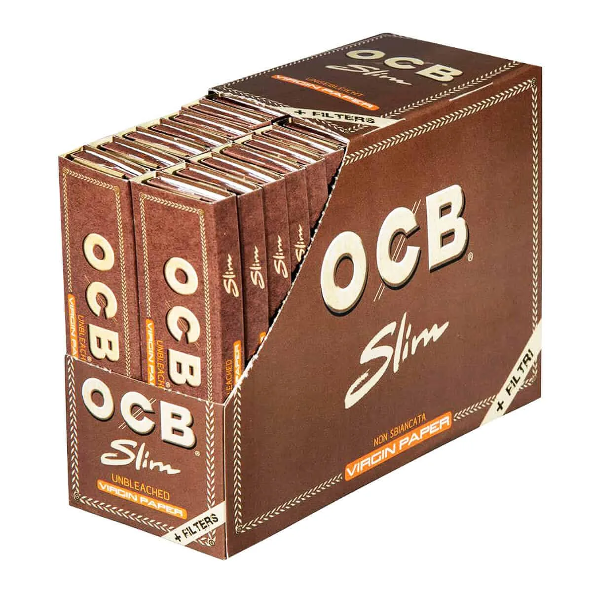 Virgin papier na rolovanie OCB SLIM filtre