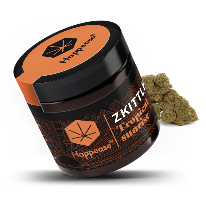 ZKITTLEZ konopny kvet CBD Happease