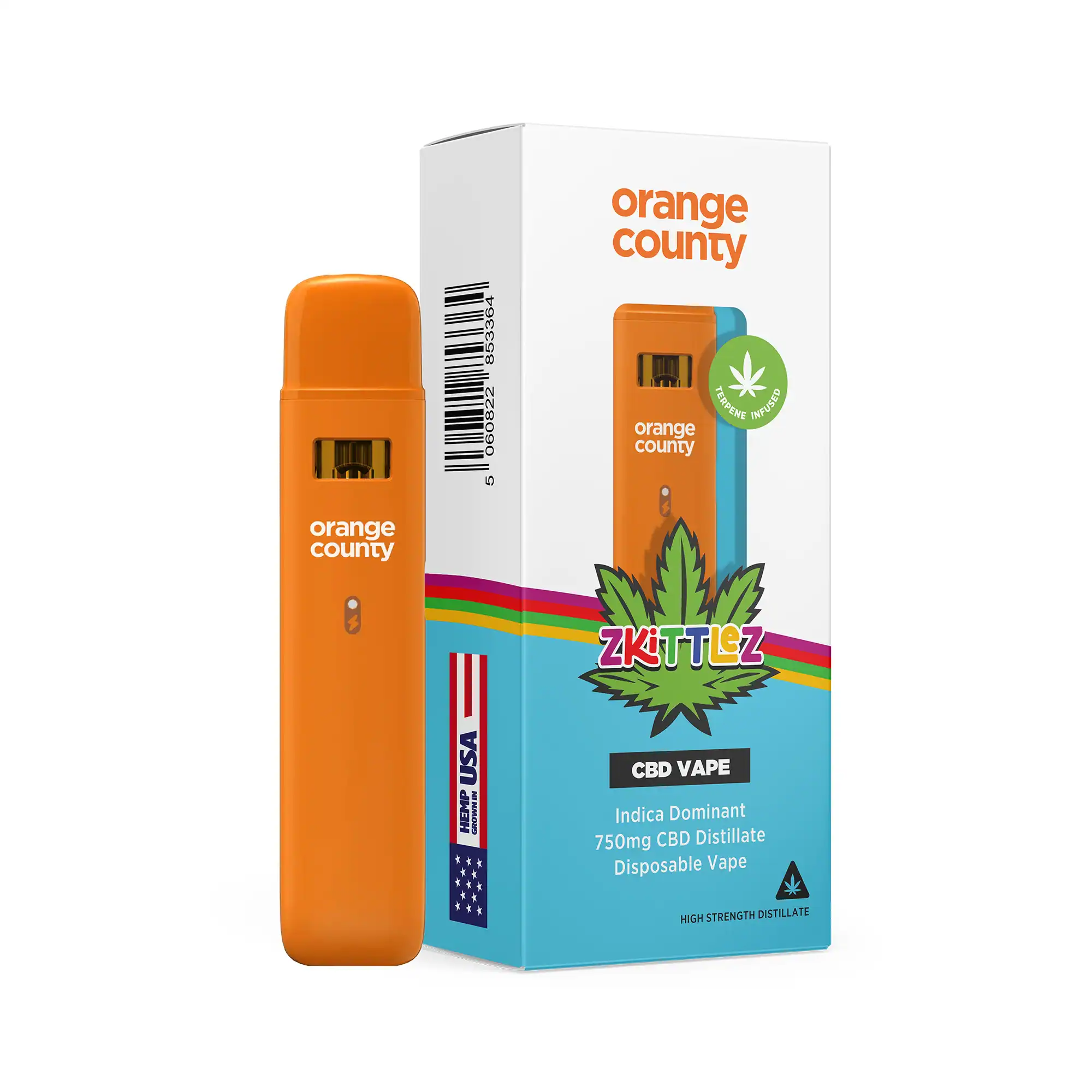 Zkittlez CALI CBD vape pen Orange County 1ml SATIVA
