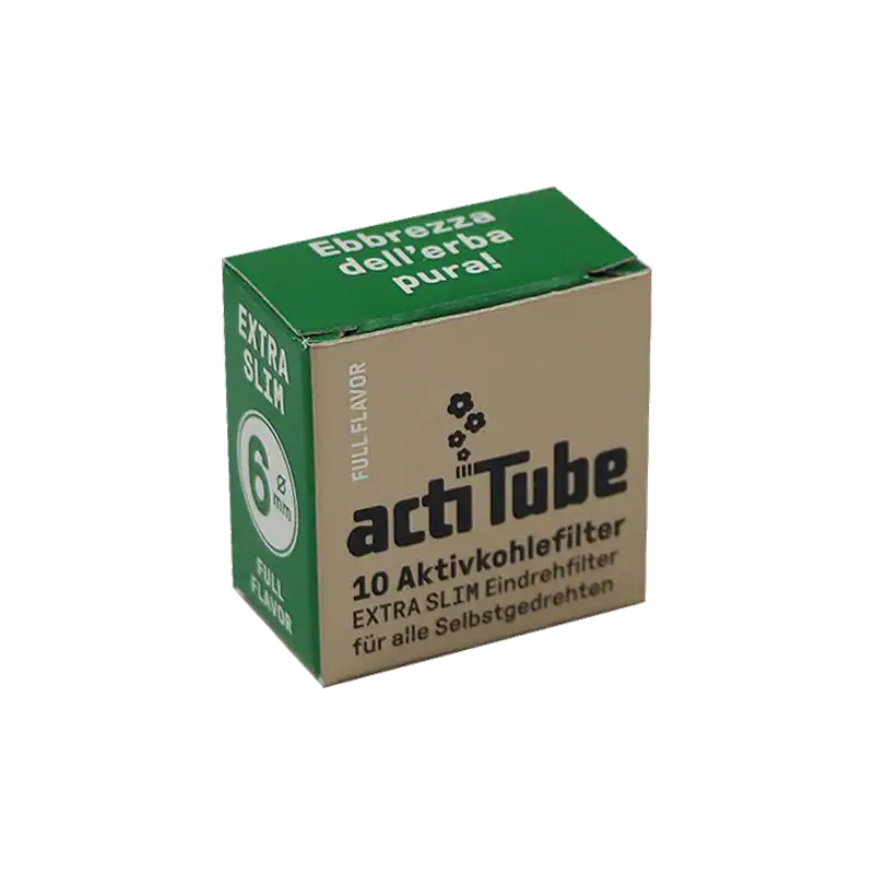 actiTube EXTRA SLIM filtre s aktívnym uhlím, 6mm 10ks