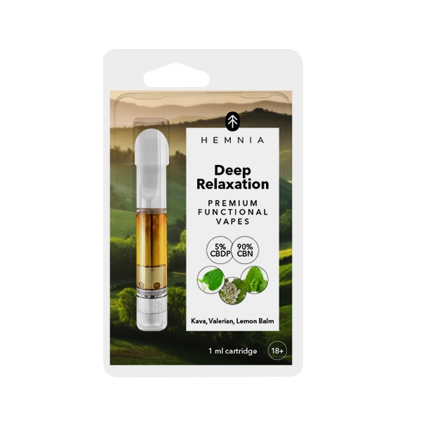 Deep Relaxation cartridge HEMNIA 5% CBDP + až 90% CBN 1ml