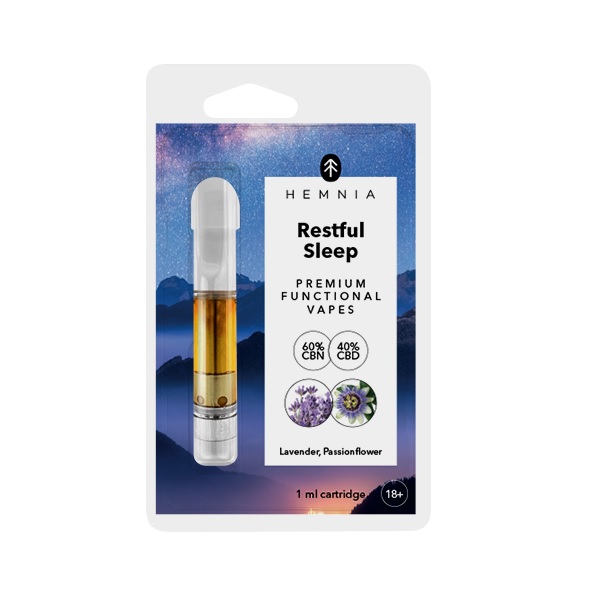Restful Sleep cartridge HEMNIA 40% CBD + 60% CBN 1ml